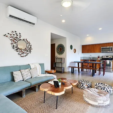 Aldea Zama Penthouse With Private Rooftop In Gated Community Apartment Tulum