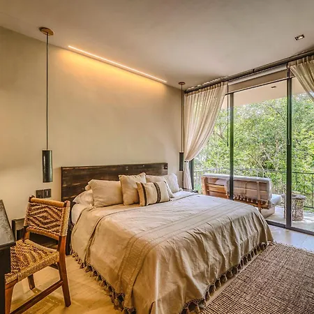 Art Design Loft With Pool, Big Gym, Spa, Hot Tub Tulum