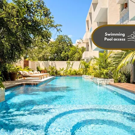 Apartment Aldea Zamapools, Whirlpool, Gym, Yoga, Fast Wifi Tulum
