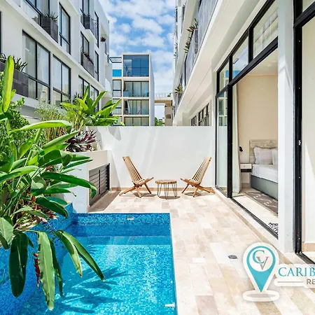 Stylish Sexy 1 Bd W/ Private Pool & Rooftop Pool Apartment Tulum
