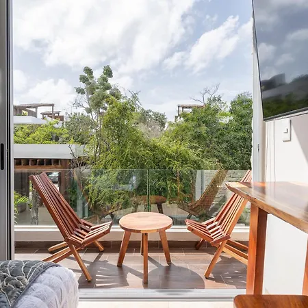 Nhoa 205a Lux 2br Pool View In Aldea Zama Apartment *