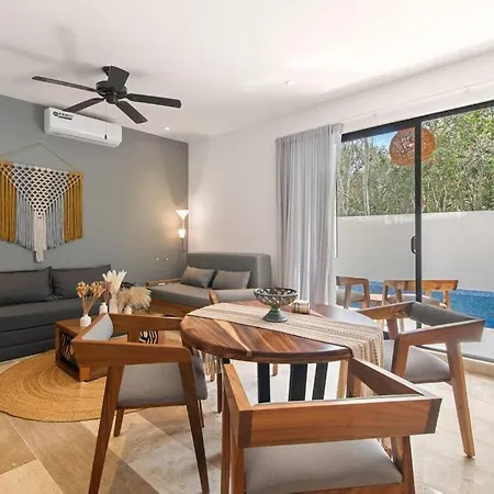 Apartment Private Pool1 Full Br 2sofabedsamenities Tulum