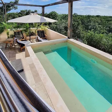 3bd Ph Pool Patio - Secure And Free Club * Tulum