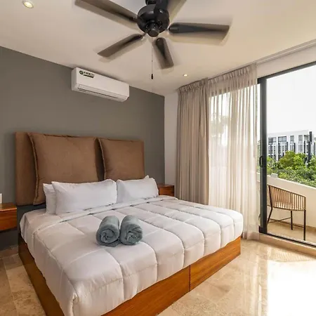 King With Balcony, Rooftop Pool In Trendy Aldea Zama Tulum