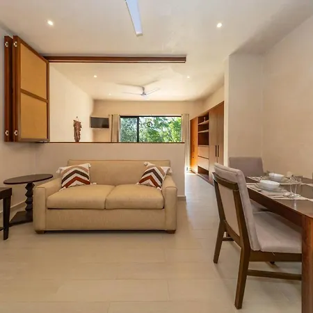 Apartment 1 Bedroom With Rooftop Pool In Jungle At Paraiso Tulum