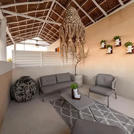 Stylish Mexican Interior Ph- Private Rooftop -gated Community Apartment Tulum