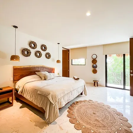 Stylish Mexican Interior Ph- Private Rooftop -gated Community Apartment Tulum