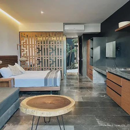 Apartment Gym And King Size Bed Main Street Tulum