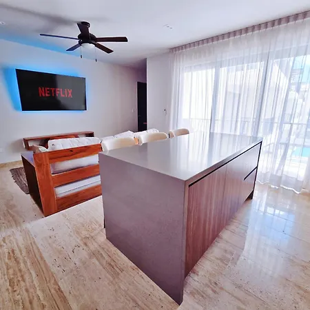 1 Bedroom With King Bed And Balcony With Amenities View Apartment Tulum
