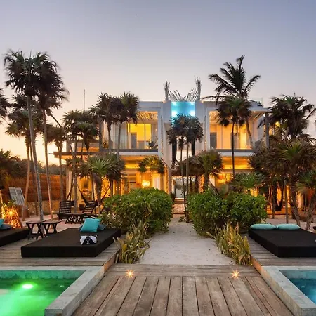 Luxury Oceanfront Estate With Pool, Staff, Sleeps 24 * Tulum