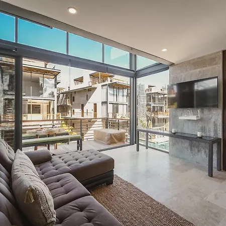 1br With Private Jacuzzi And Cenote Apartment