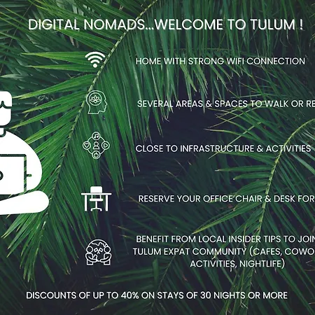 2 Bedroom Bliss Stunning Rooftop Gym Osmosis Desk * Tulum