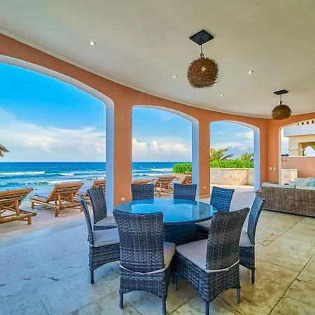 Exclusive Retreat At Hacienda Tankah Luxury 7 Bedroom Oceanfront With Infinity Pool And Full Staff Included In Villa