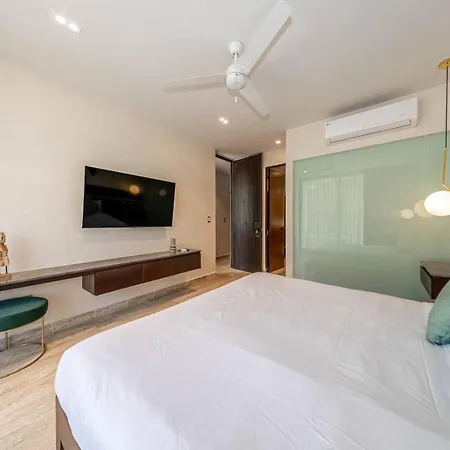 Elegant 2br W Rooftop Pool Close To * Tulum