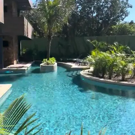 Exclusivo! 2 Dormitorios, 4 Camas, De 1 A 6 Huespedes Con Terraza Directo A La Alberca Y Otra Alberca Azotea Wifi , Gym , Sauna, Elevador Y Mas!!! Tulum