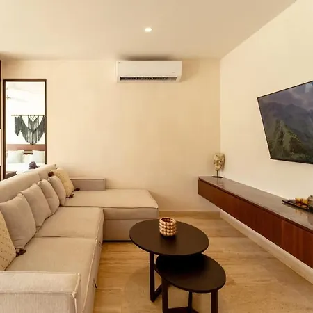 Sleek Penthouse Escape With Rooftop Pool Apartment Tulum