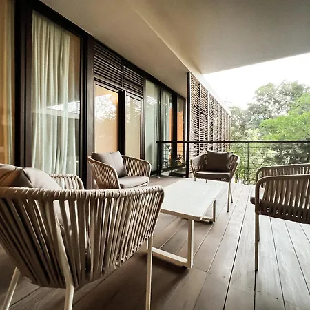 Lujoso Departamento Bohemio-rooftop-gym * Tulum