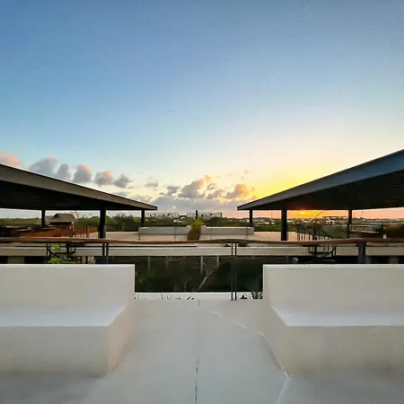 Lujoso Departamento Bohemio-rooftop-gym * Tulum