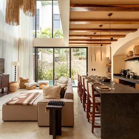 Chic 3br - 2 Pools With Rooftop Pool Modern Boho Design Tulum