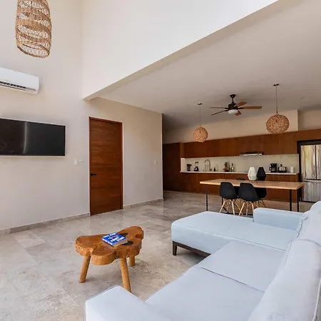 Contemporary 2br With Rooftop Lounge & Pool Villa Tulum