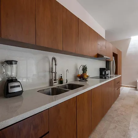Contemporary 2br With Rooftop Lounge & Pool Tulum