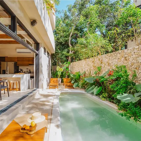 Chic Villa-apartment In Aldea Zama, Private Pool & Security *