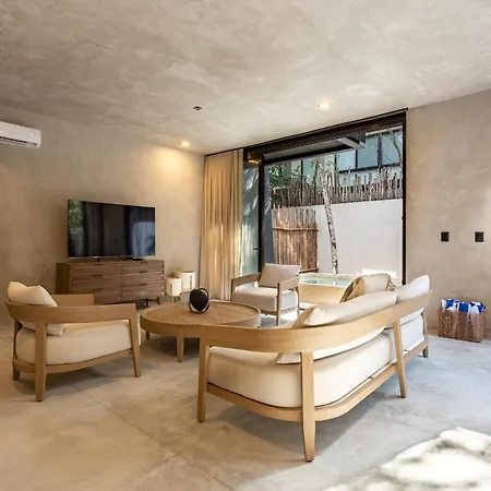 Villa De Lujo 5 Rec, Aldea Zama, Casa 15 Personas, Playa Tulum, México *