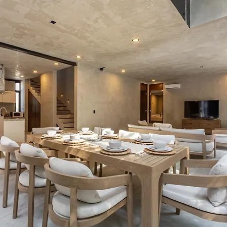 Villa De Lujo 5 Rec, Aldea Zama, Casa 15 Personas, Playa Tulum, México Tulum