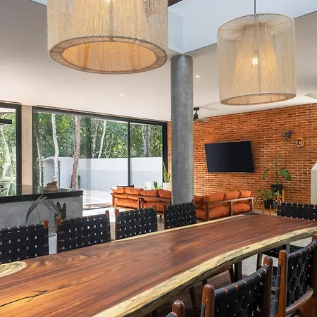 Luxury 4br Eco 10ppl Outdoor Pizza Oven - Private Pool & Jacuzzi * Tulum