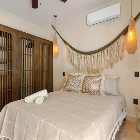 Apartment Boho Chic 2br With Swim-up Pool Near The Tulum