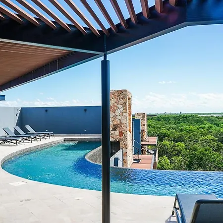 Apartment Chic 1br Private Balcony,sauna, Gym Y Wifi Tulum