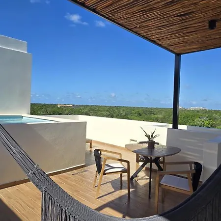Luxury 2 Bd Roof Private Pool - Jungle View Apartment Tulum