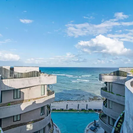 Apartment Oceanfront 3br Natural Design - Tankah Tulum