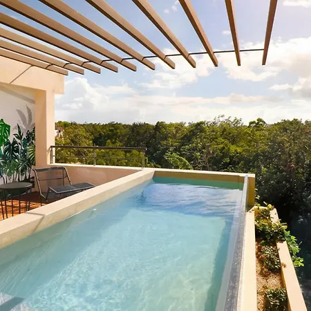 Private Rooftop Pool 3br Penthouse In The Jungle Apartamento Tulum