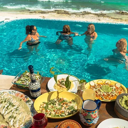 Luxury 7 Bedroom Oceanfront At Hacienda Tankah With Infinity Pool & Premium Hospitality Villa Tulum