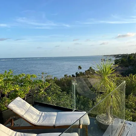 Apartment Beachfront 3br With Private Rooftop And Lounge Pool, Tankah Bay