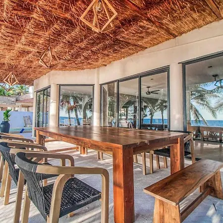 Beachfront With Private Heated Pool Jacuzzi Sauna Ocean Views & Ac - 7th Heaven Tulum