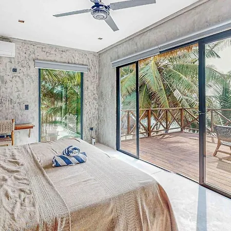 Beachfront With Private Heated Pool Jacuzzi Sauna Ocean Views & Ac - 7th Heaven Holiday home Tulum