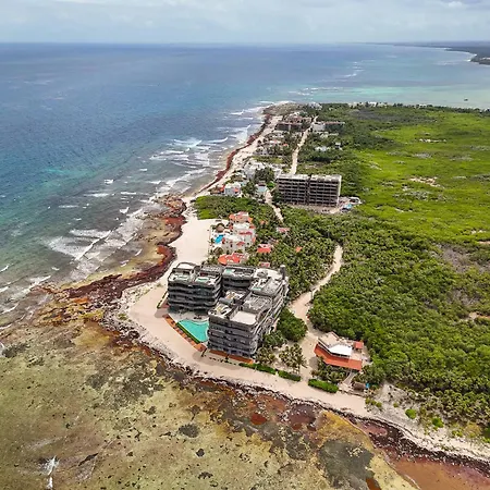 Oceanfront 4br Duplex In Maiim Tankah With Pool , & Gym Apartment Tulum