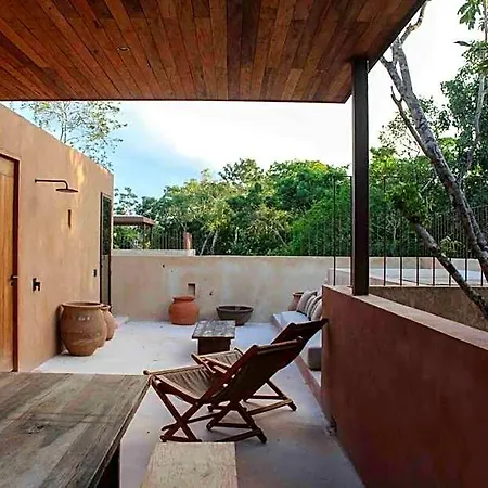 Boho Organic 3br Villa, Gated Community, Rooftop Tulum