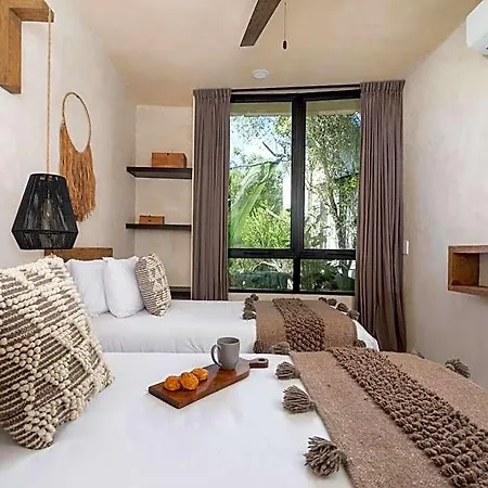 2 Tropical Bohemian Villas-2 Priv Pool-bbq 3a-3b Tulum