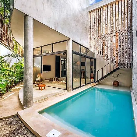 2 Tropical Bohemian Villas-2 Priv Pool-bbq 3a-3b Villa Tulum