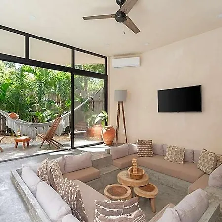 2 Tropical Bohemian Villas-2 Priv Pool-bbq 3a-3b Villa Tulum