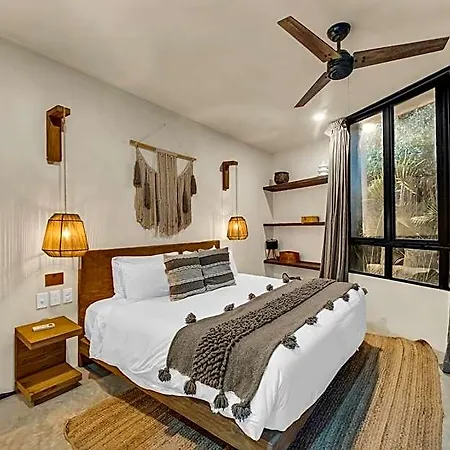 2 Tropical Bohemian Villas-2 Priv Pool-bbq 3a-3b Tulum