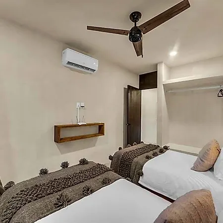 2 Tropical Bohemian Villas-2 Priv Pool-bbq 3a-3b * Tulum