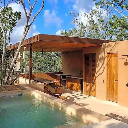 Hotel Boho Organic 3br Villa, Gated Community, Rooftop Tulum
