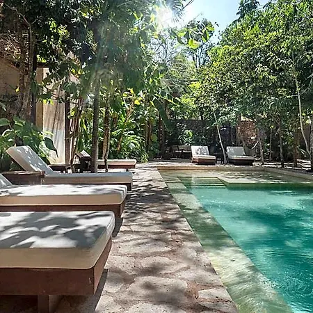 Boho Organic 3br Villa, Gated Community, Rooftop 4* Tulum