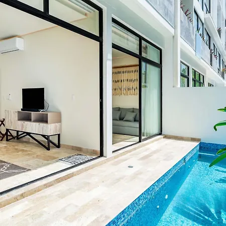 Stylish Sexy 1 Bd W/ Private Pool & Rooftop Pool * Tulum