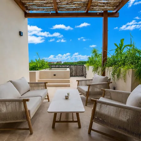 Apartment 2-story Penthouse With Private Jacuzzi 5 Min Tulum