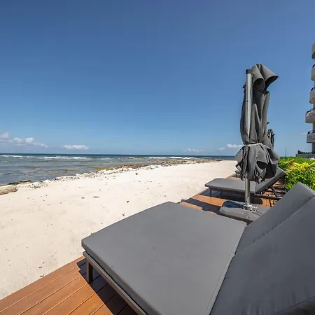 Oceanfront 3br Luxury Maiim Tankah With Pool & Gym Tulum
